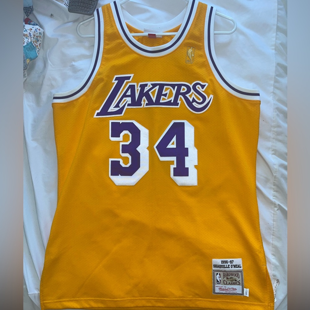 Authentic Shaq Lakers jersey